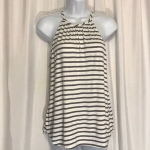 Green Envelope Striped Tank Top Sz Small
